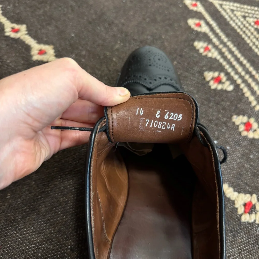 Allen Edmonds Hendrix Leather Oxford Black Sz 14E Wide